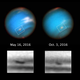 Observations made between 2015 and 2017 show the dark vortex fading away. (Image: Hubble/NASA/UC Berkeley)